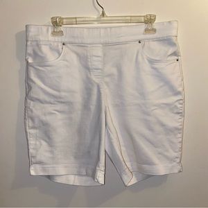 White pull over shorts